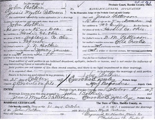 1906 John & Jesse Botkin Marriage Certificate.jpg