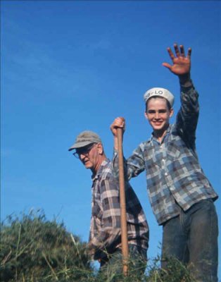 Roy & Elwin Randall making hay.jpg