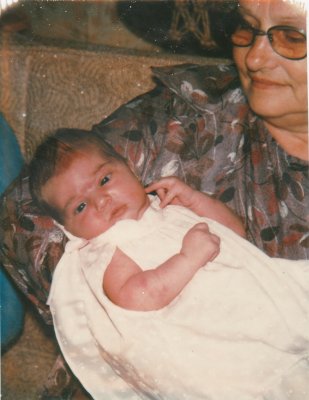 Katherine Marie 'Kay' (Patterson) Randall with baby.jpg